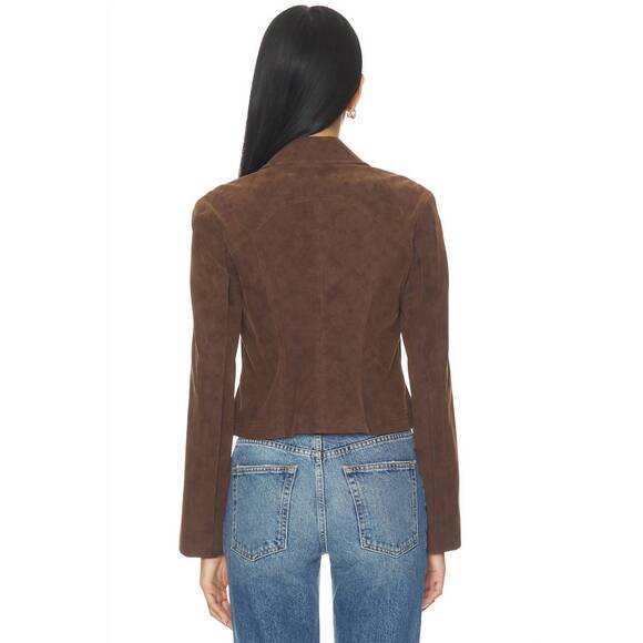 NEW FREE PEOPLE river vegan jacket in double espresso - Picture 4 of 4